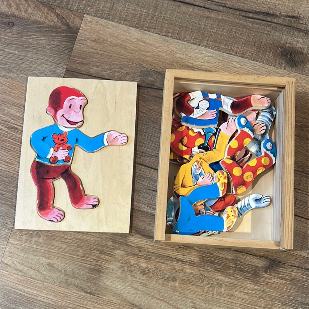 Wooden Puzzle Set for Kids - Colorful Design